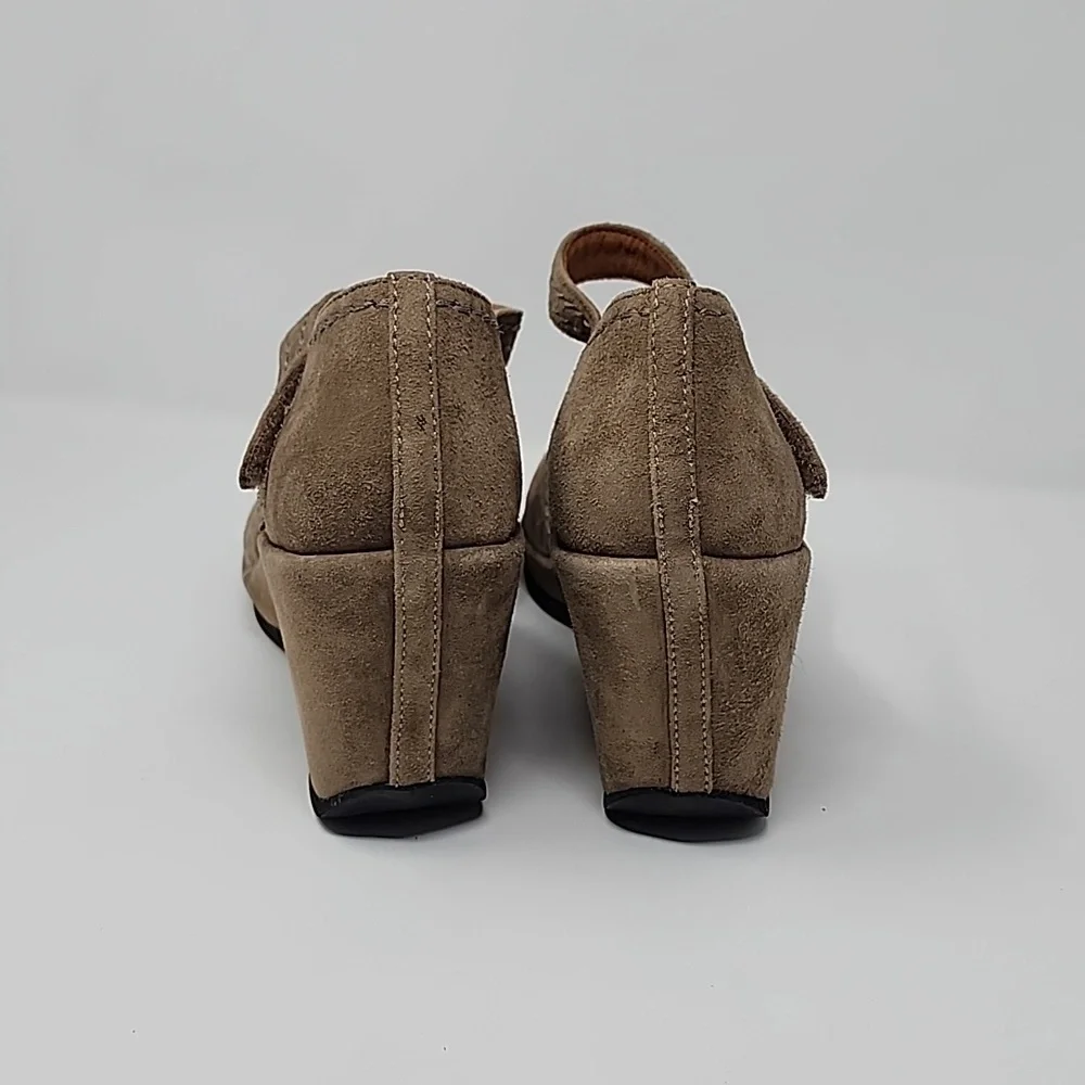 L'Amour Des Pieds Orva Suede Leather Pumps Dark Taupe Size 11